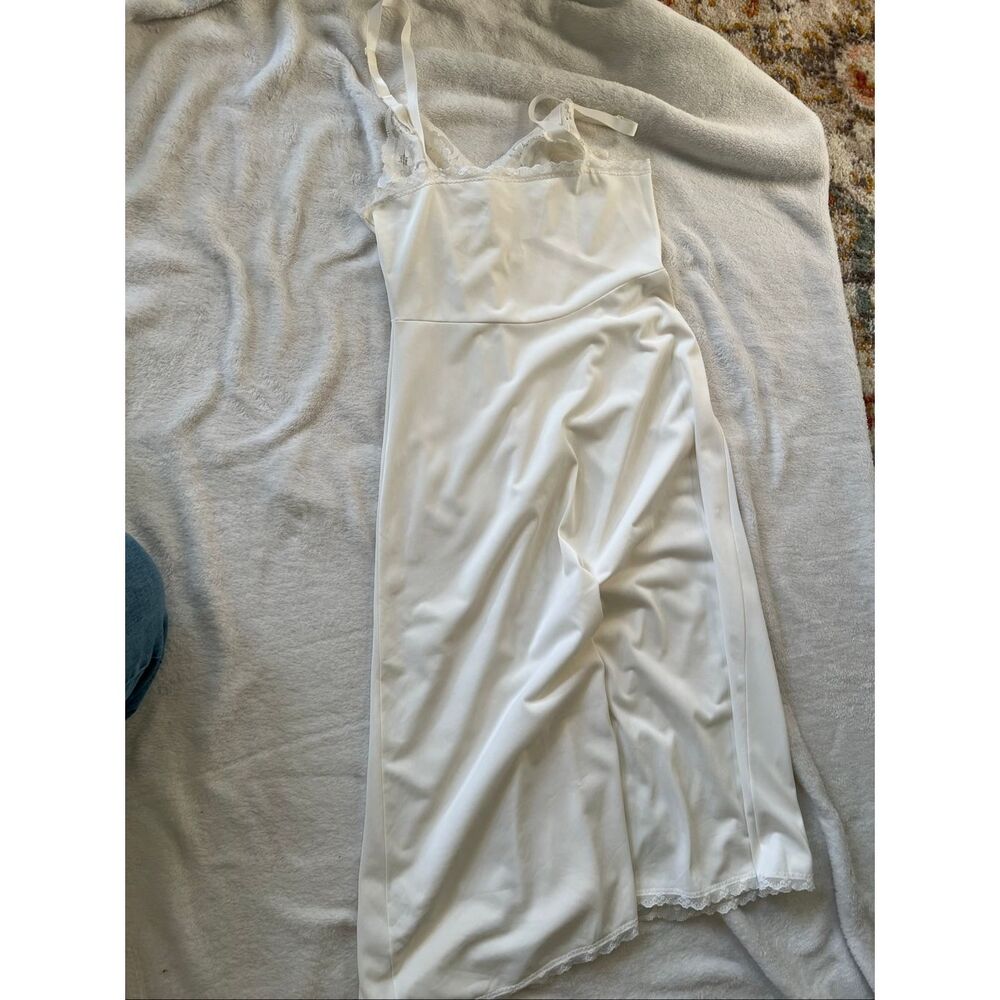 Shadowline Vintage Slip Full Nightgown Ivory Lace size Small - Picture 5 of 8